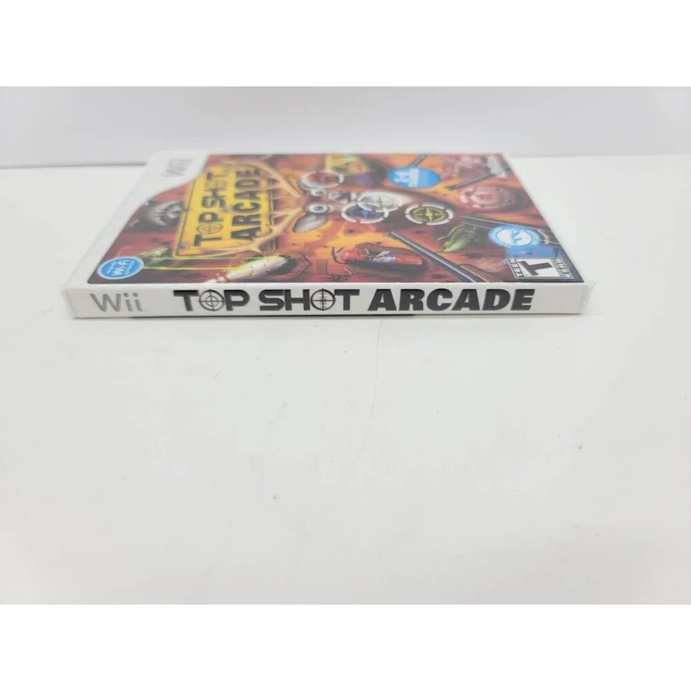 Vintage Top Shot Arcade with 2 Gun Peripherals  Nintendo Wii Cabelas w/Manual